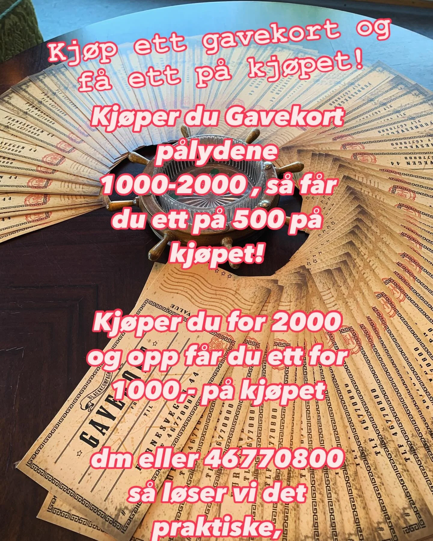 Gavekortdealen gjelder selvf&oslash;lgelig ut neste uke! 🎅