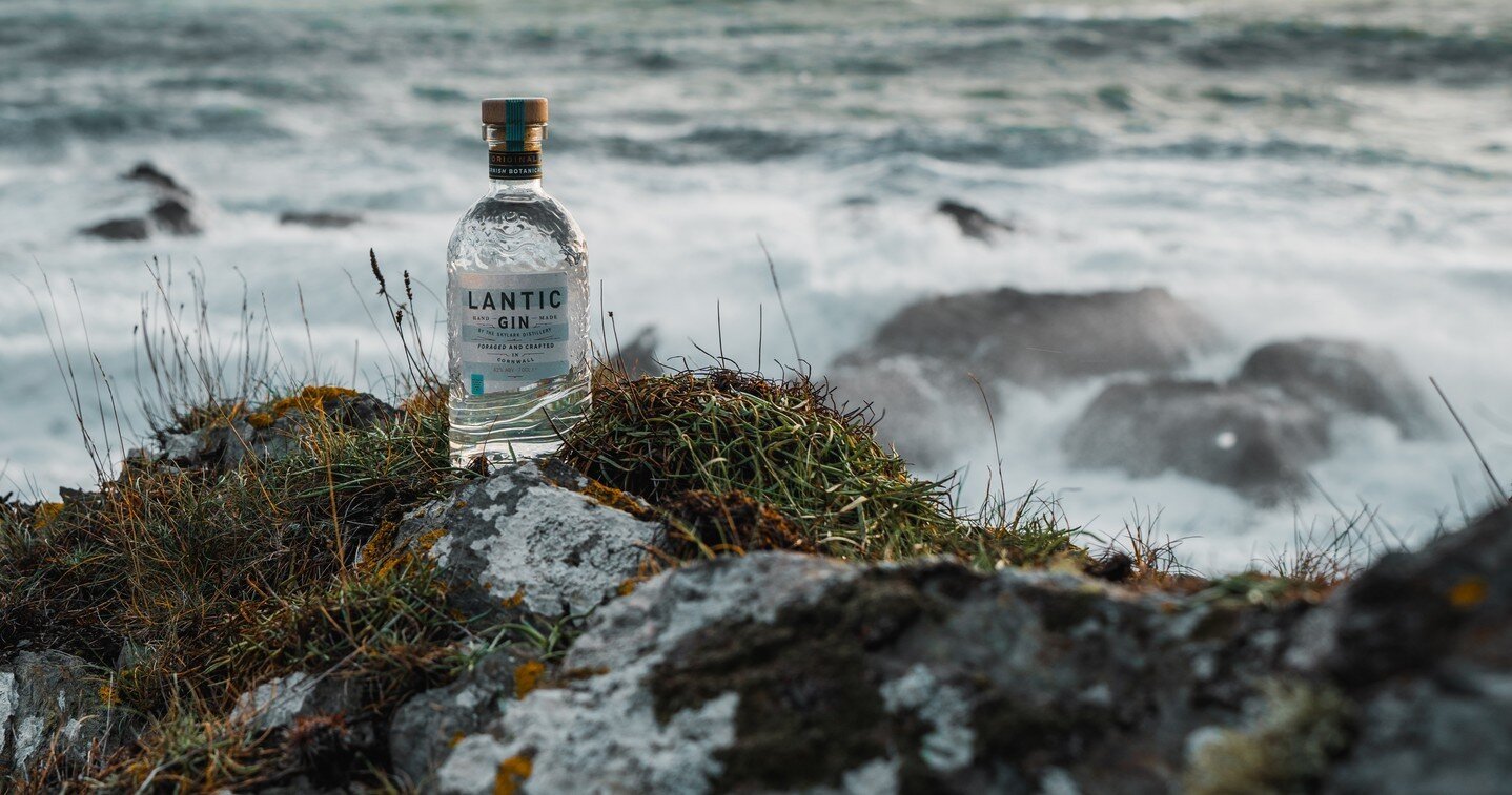 The wild coast of Cornwall is the Lantic Gin colour palette. ⁠
⁠
The label's weathered textures, a faded palette, landscape contours along with the bottle's rippling seas and botanical engravings hopefully add to a rich sense of what Lantic Gin is ab