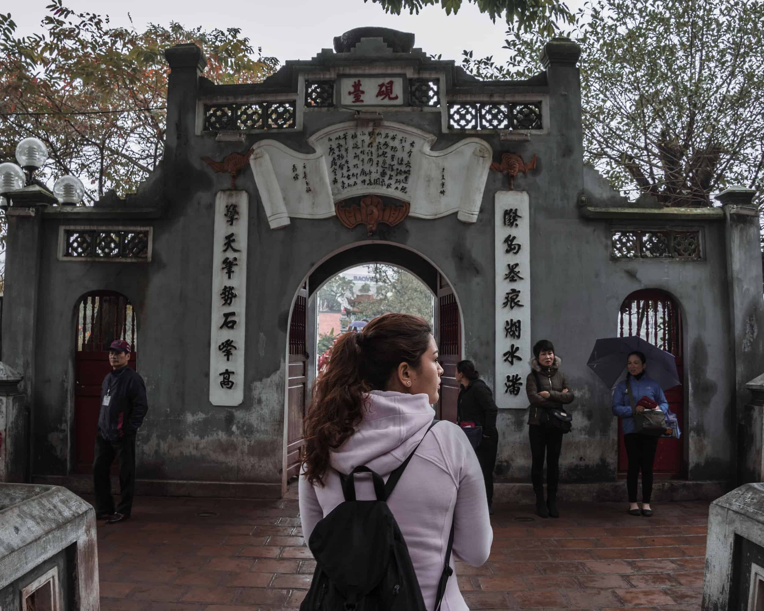 Entrance of Ngoc Son Temple