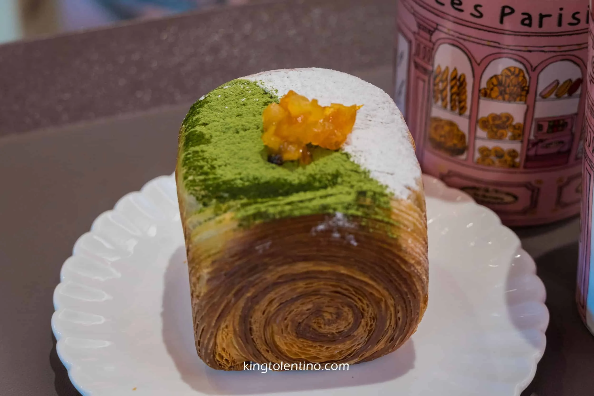 Matcha Orange pastry of Les Parisiens