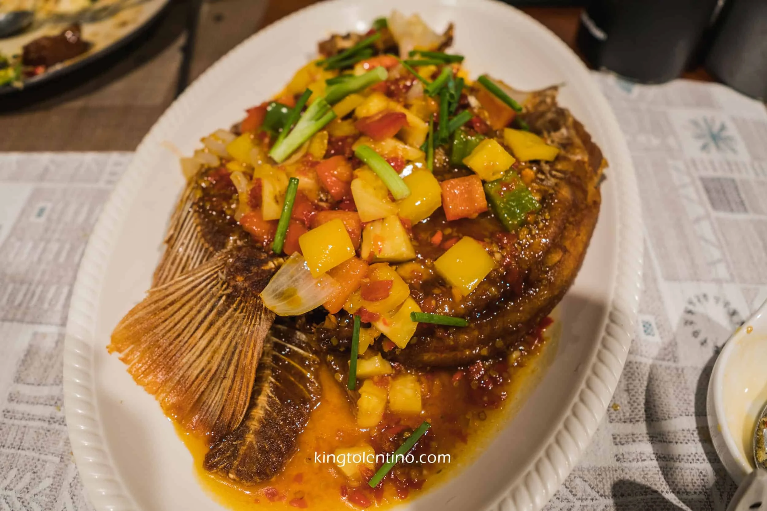 Fried Fish with herbs and special sauce