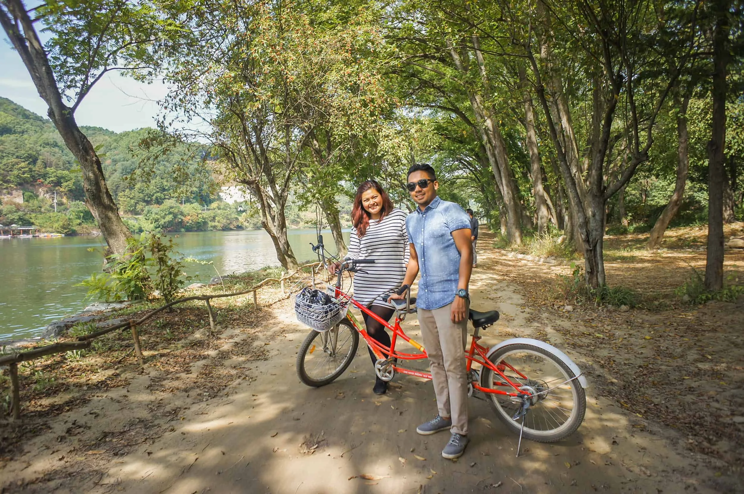 Tandem bike in Nami Island