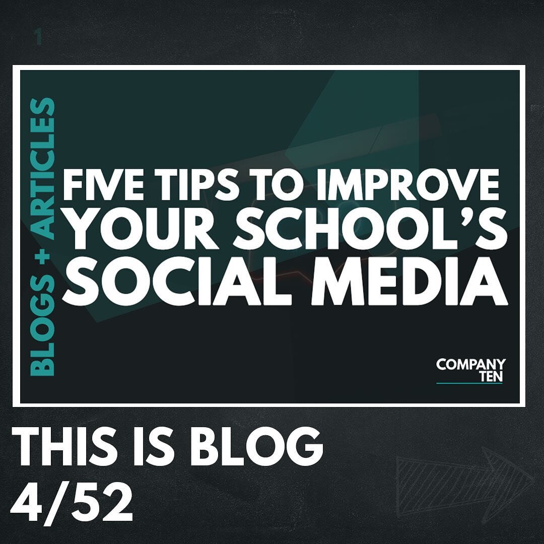 BLOG [4/52]: Five ways to improve your school&rsquo;s social media.

Link in bio for the full article.
