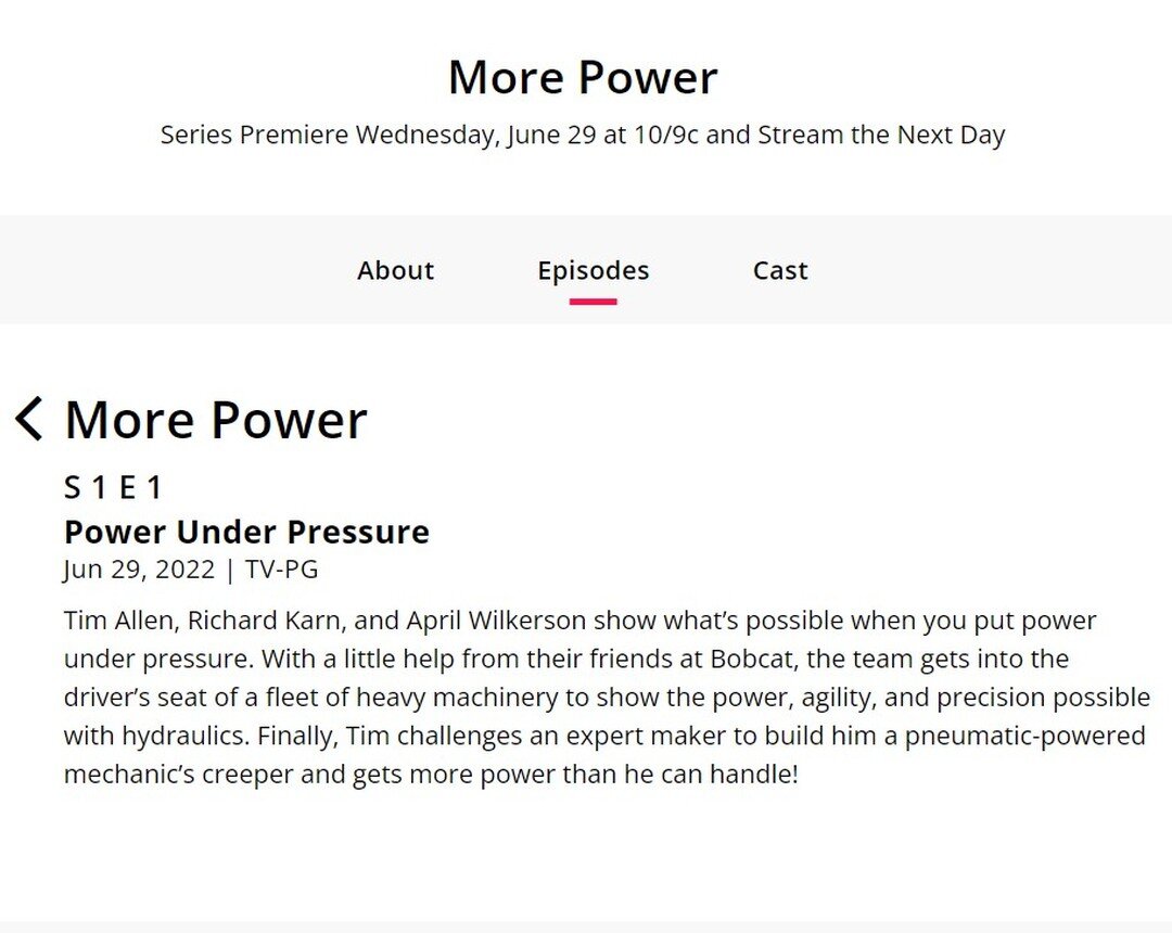 Tomorrow night, June 29th, Is the premier of #morepower with Tim Allen and Richard Karn... And yours truly! 😬 I'm an &quot;expert&quot; 

On the #historychannel at 7:00 Pacific time!