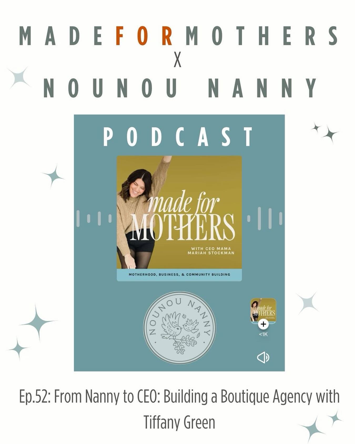 ✨Hey podcast listeners: Nounou Nanny is online!✨ 

Firstly, thank you so much @madeformothers.co @mariahstockman the awesome opportunity to be interviewed on your platform- I appreciate your work supporting CEO moms and creating meaningful community 