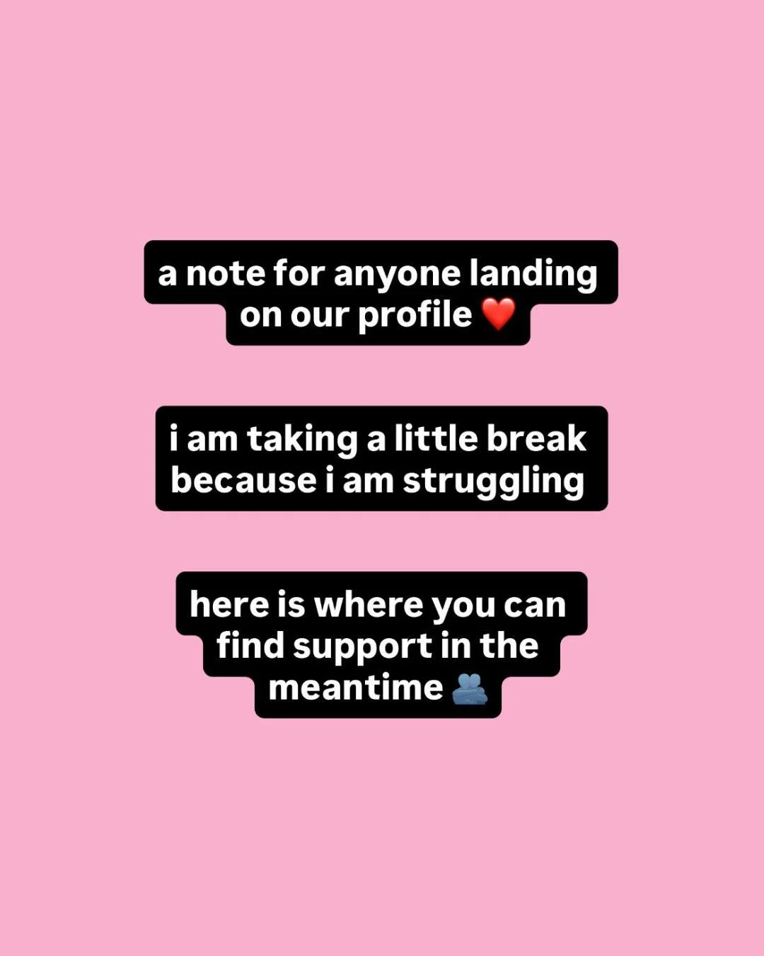 i think i need a little break 💖

hi everyone,

i am taking a small, necessary break because i am struggling and need to focus on self-care for a while 🫂

i will be back soon! thankyou so much for your support in making this community what it is 💖
