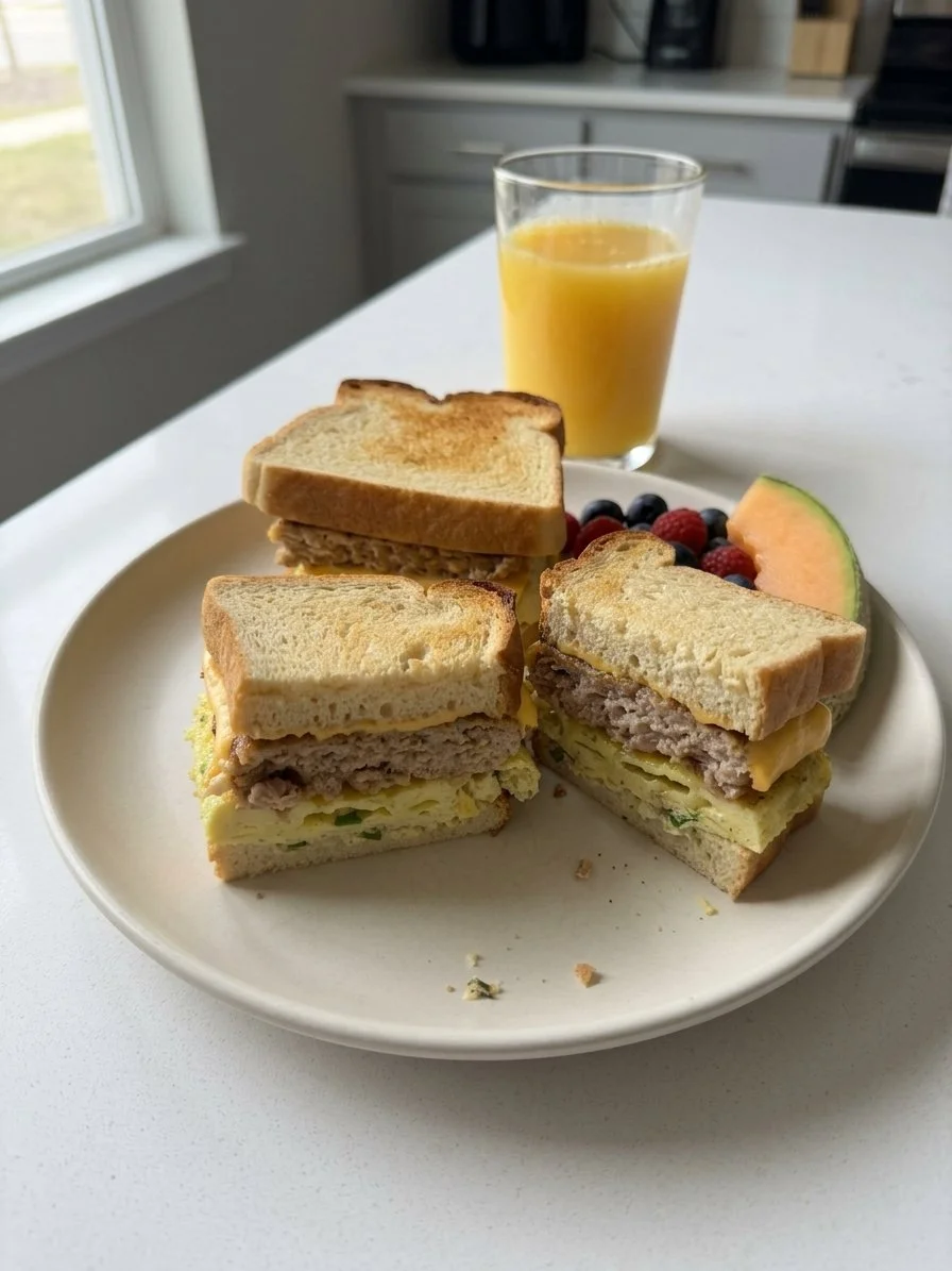High-Protein Breakfast Sandwich Recipe: 60+ Grams of Protein