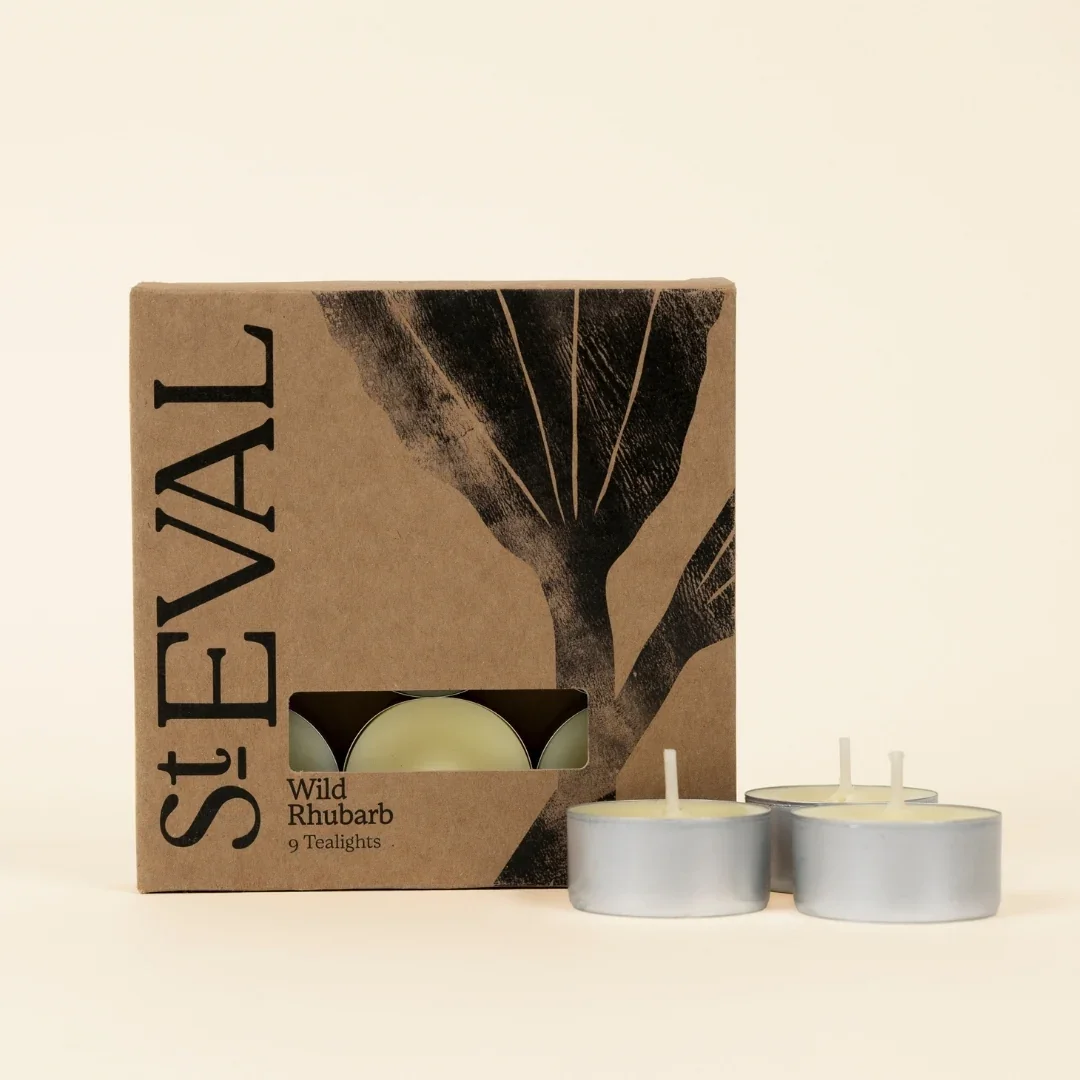 ST EVAL WILD RHUBARB SCENTED TEALIGHTS