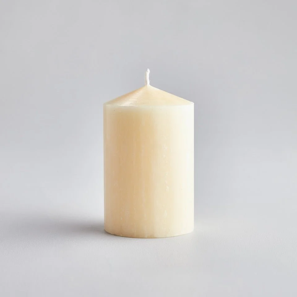 ST EVAL IVORY CHURCH PILLAR CANDLE 2.5" X 4" — Peacock & May