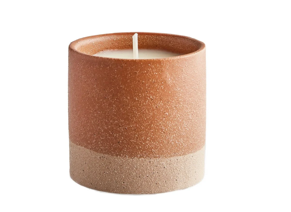 ST EVAL LIGHT GREY CANDLE PLATE LARGE — Peacock & May