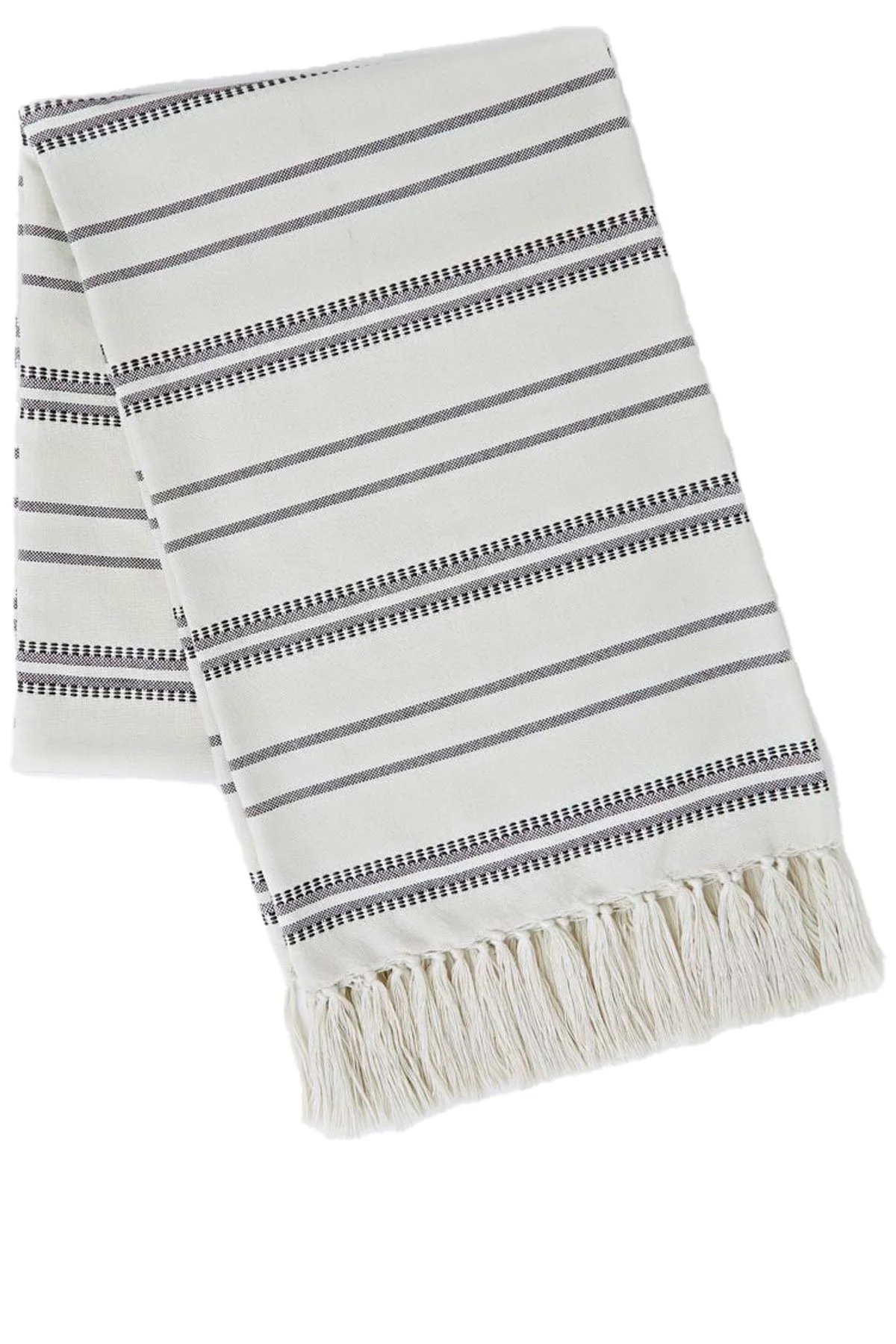 WEAVER GREEN LAS SALINAS BLACK/WHITE THROW — Peacock & May