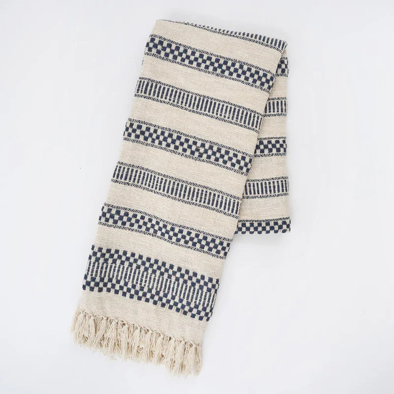 WEAVER GREEN KALAMI BLANKET - NAVY