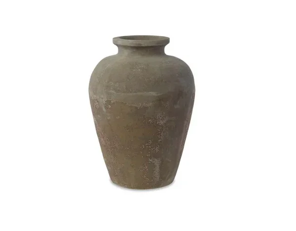 NKUKU AFFITI LARGE CLAY POT - ANTIQUE GREY