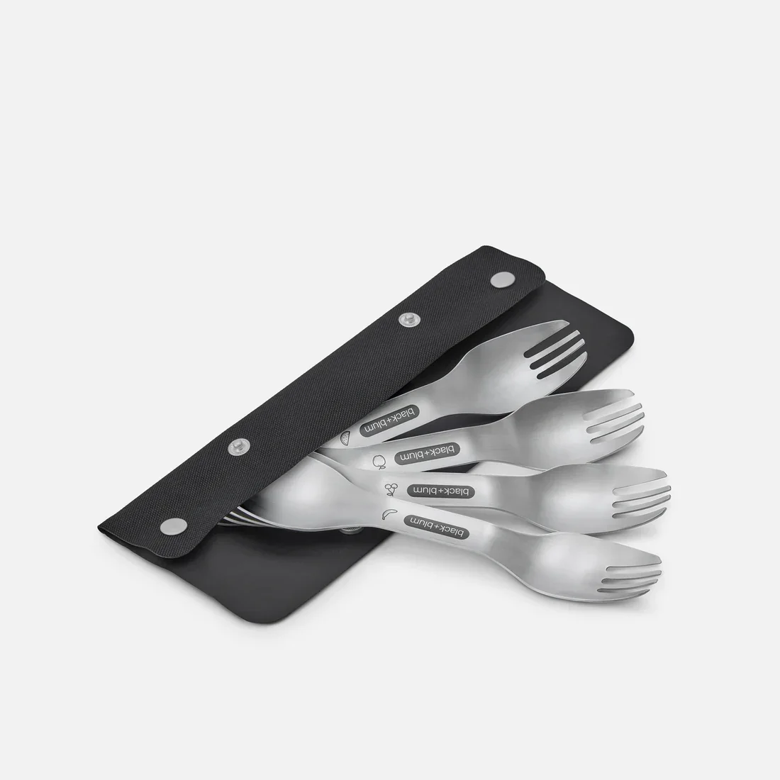 BLACK + BLUM STAINLESS STEEL SPORK SET - SET OF 4