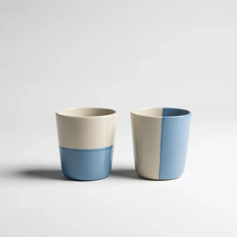 KINDRED RUE LARGE BEAKERS - LIGHT BLUE - SET OF2