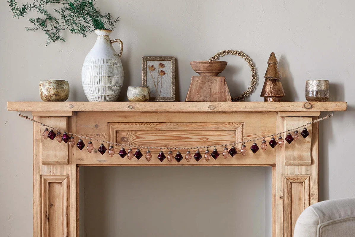 NKUKU EKITI BAUBLE GARLAND - RUBY & COPPER
