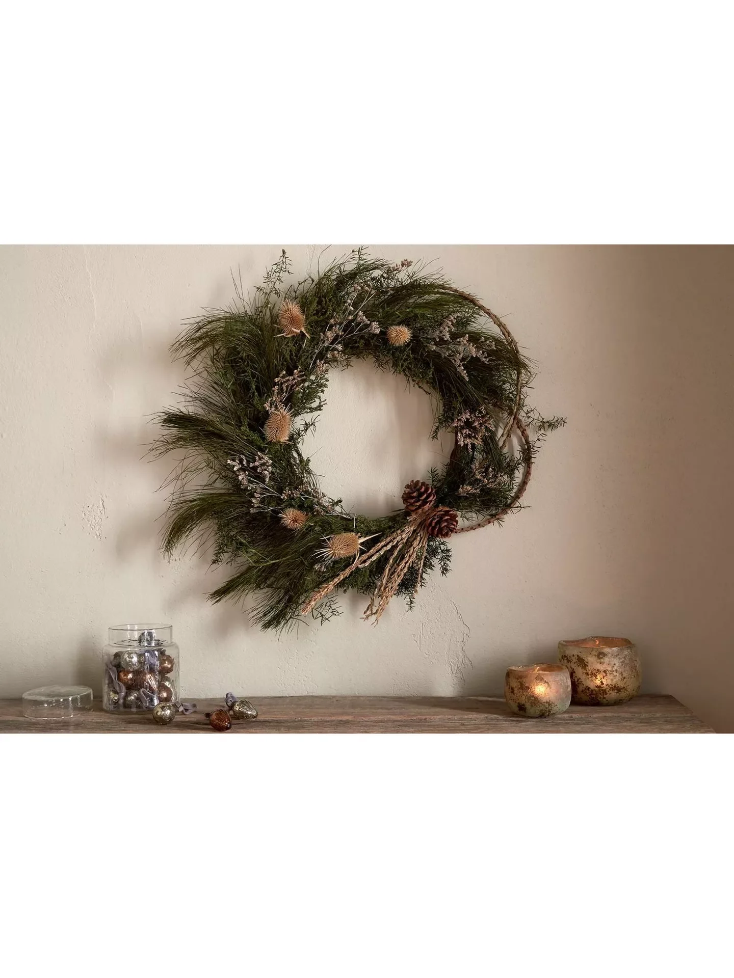 NKUKU ADIELA WREATH - NATURAL & MOSS