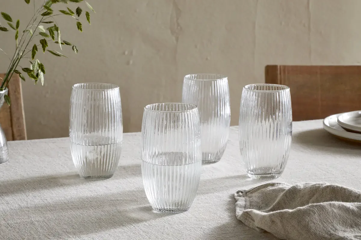 NKUKU OTUBA HIGH BALL GLASS - CLEAR - SET OF 4