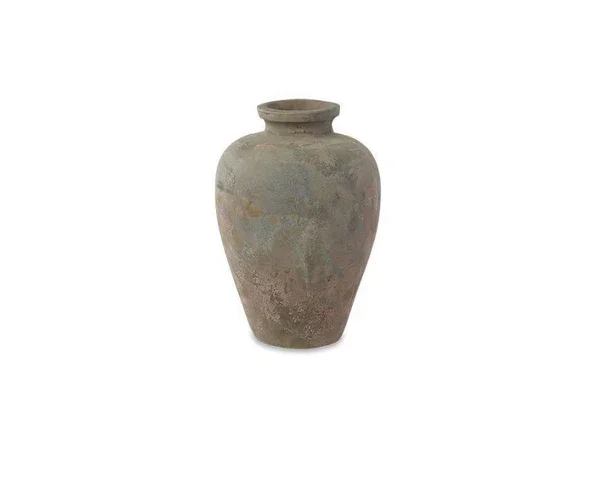 NKUKU AFFITI SMALL CLAY POT - ANTIQUE GREY