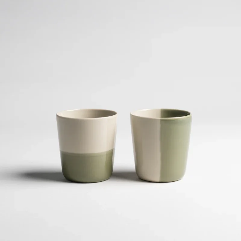 KINDRED RUE LARGE BEAKERS - SAGE GREEN - SET OF 2
