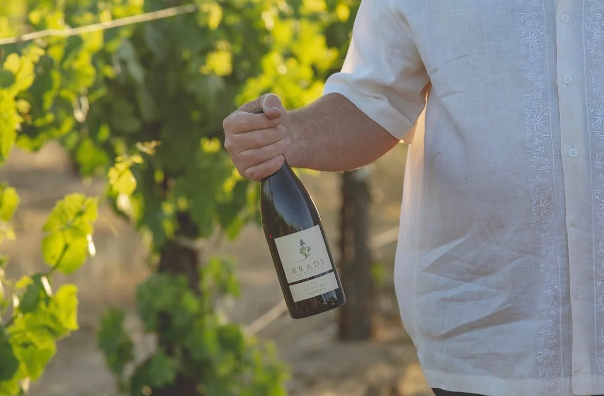 Tasting Notes:

The Brady Vineyard Petite Sirah is rich and luxurious, featuring deep crimson color and aromas reminiscent of blackberry, and black pepper with subtle notes of roasted vanilla and spice. On tasting, it shows opulent texture and savory