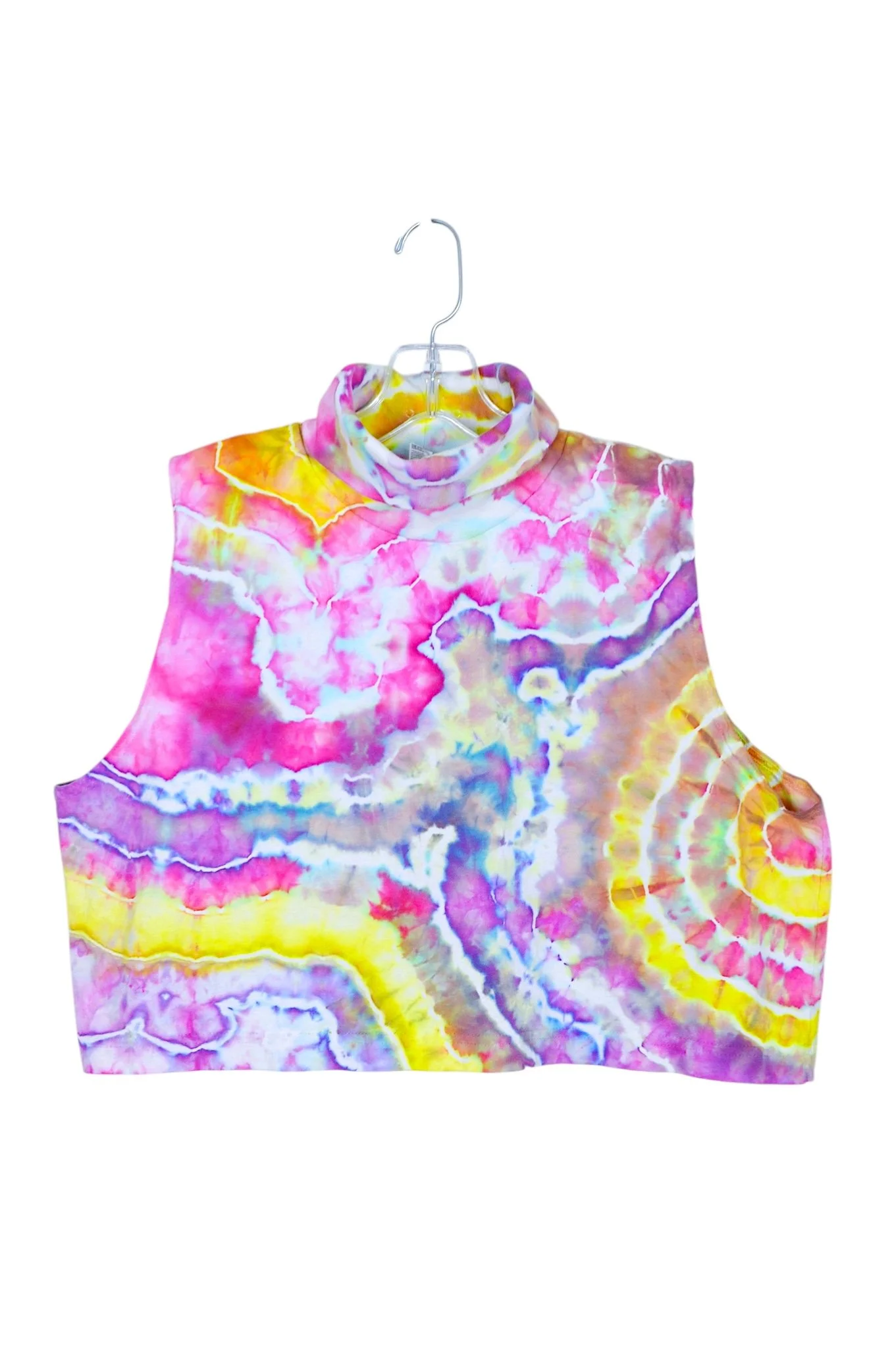 Large "Honey Sugar" Sleeveless Turtleneck Crop