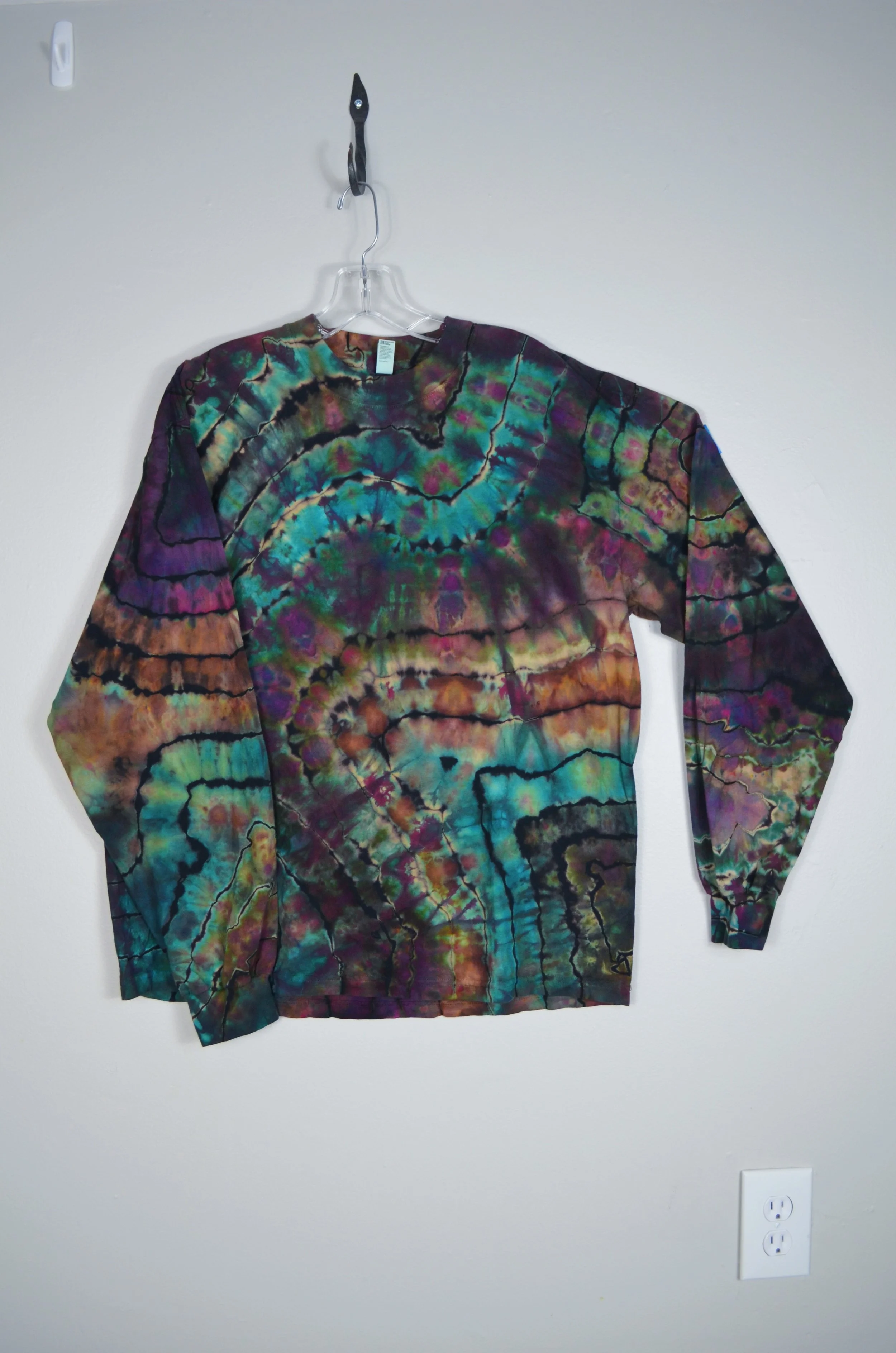 Large "River Reflection" Reverse Dyed Long Sleeve T-Shirt