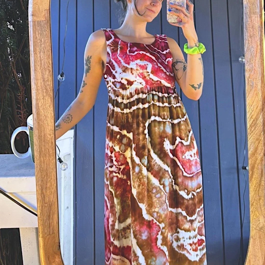 ☆Second Hand☆ Small "Roses & Ribbons" Button Maxi Dress