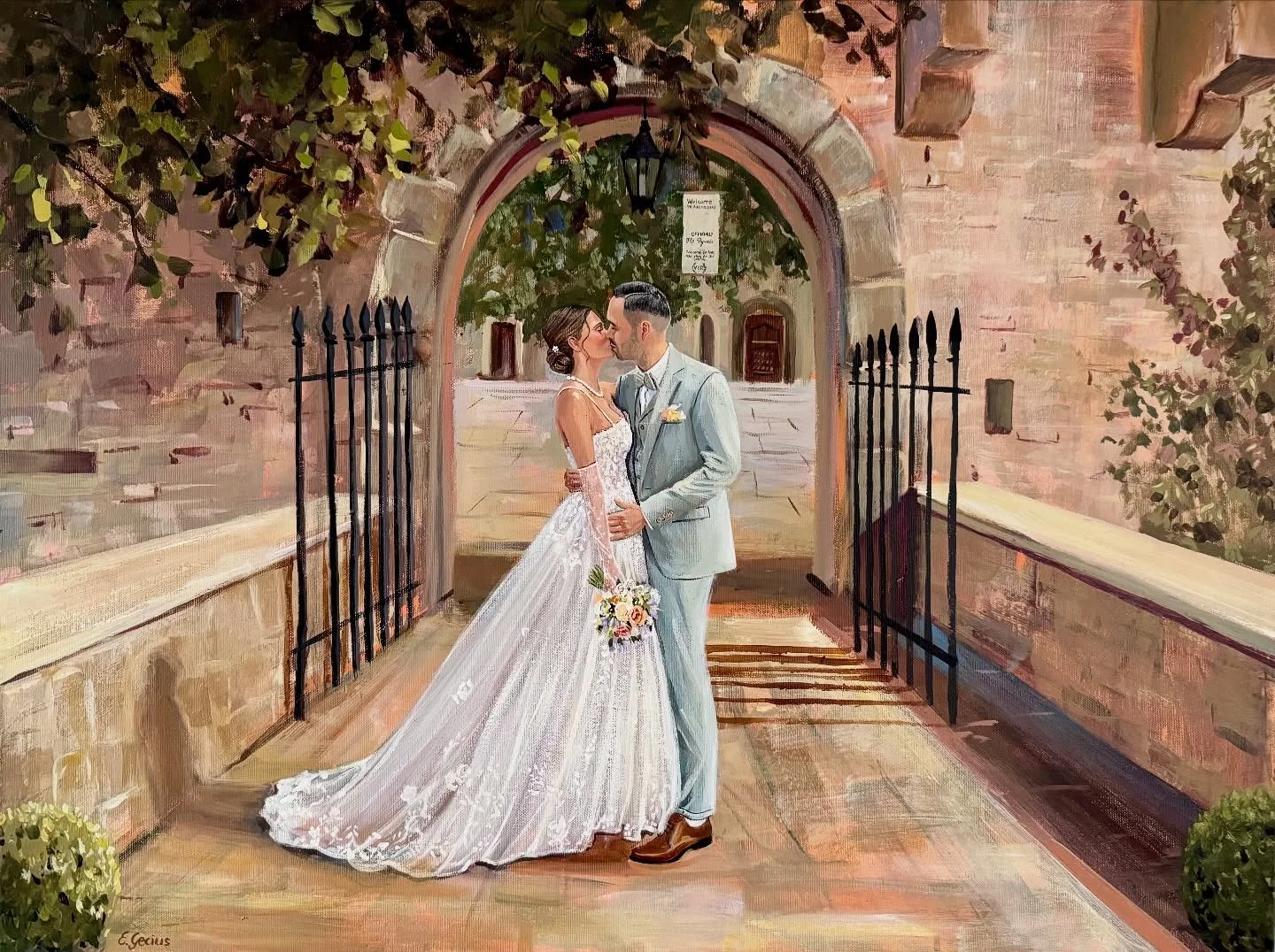 Ein neues Gem&auml;lde ist fertig in 60x80 cm. Das Wasserschloss H&uuml;lsede hat Mega viele sch&ouml;ne Fotospots. Das Paar hatte aber schon genaue Vorstellungen von dem Gem&auml;lde und daher ging es schnell Fotos zu machen. 

Auf den Fotos seht ih