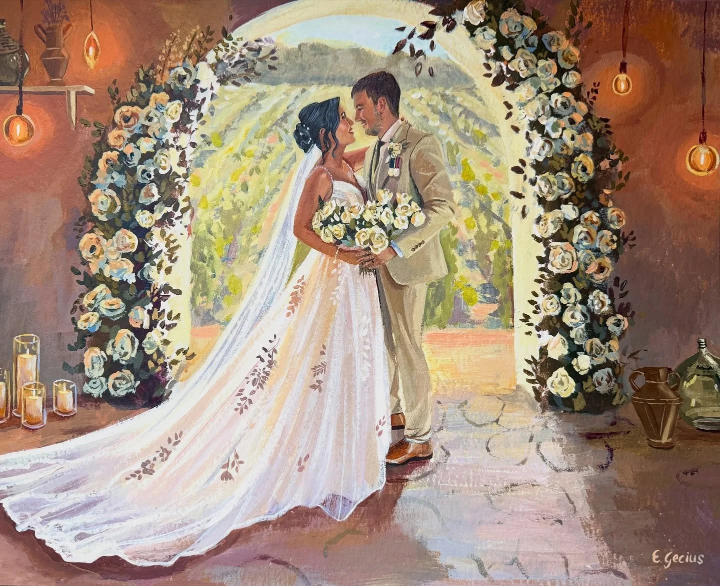 The painting and some pictures from the process and the wedding ☺️

#hochzeitsmalerin #weddingpainter #weddingpainting #hochzeitsgem&auml;lde #hochzeit2027 #wedding2027 #weddingpaintereurope #feel_wedvibes #hochzeitsmalerin #art #livepainter #eventpa