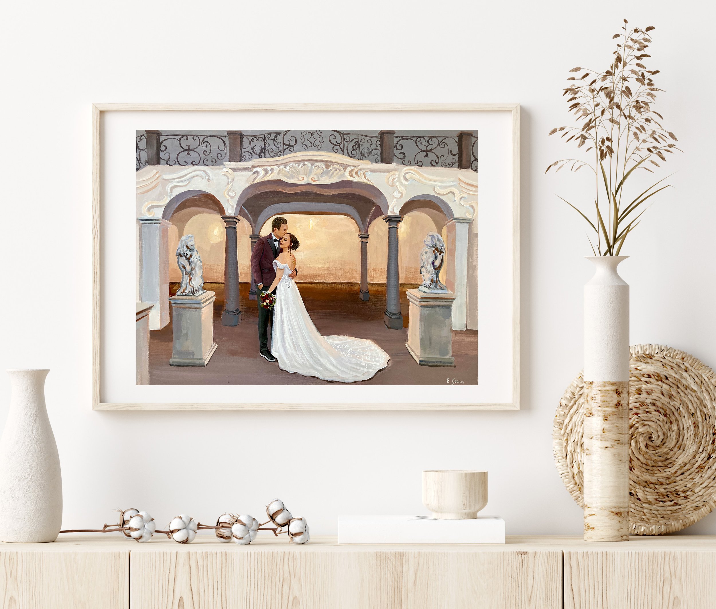 Geschenk zum Jubiläum Gemälde von der Hochzeit