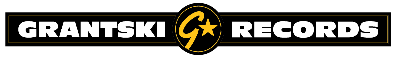Grantski Records logo with a black background, yellow star and circle, and white bold text.