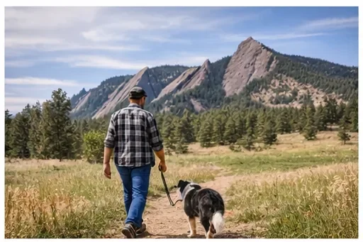 Reliable dog walking service in Boulder Colorado with dogs enjoying outdoor exercise