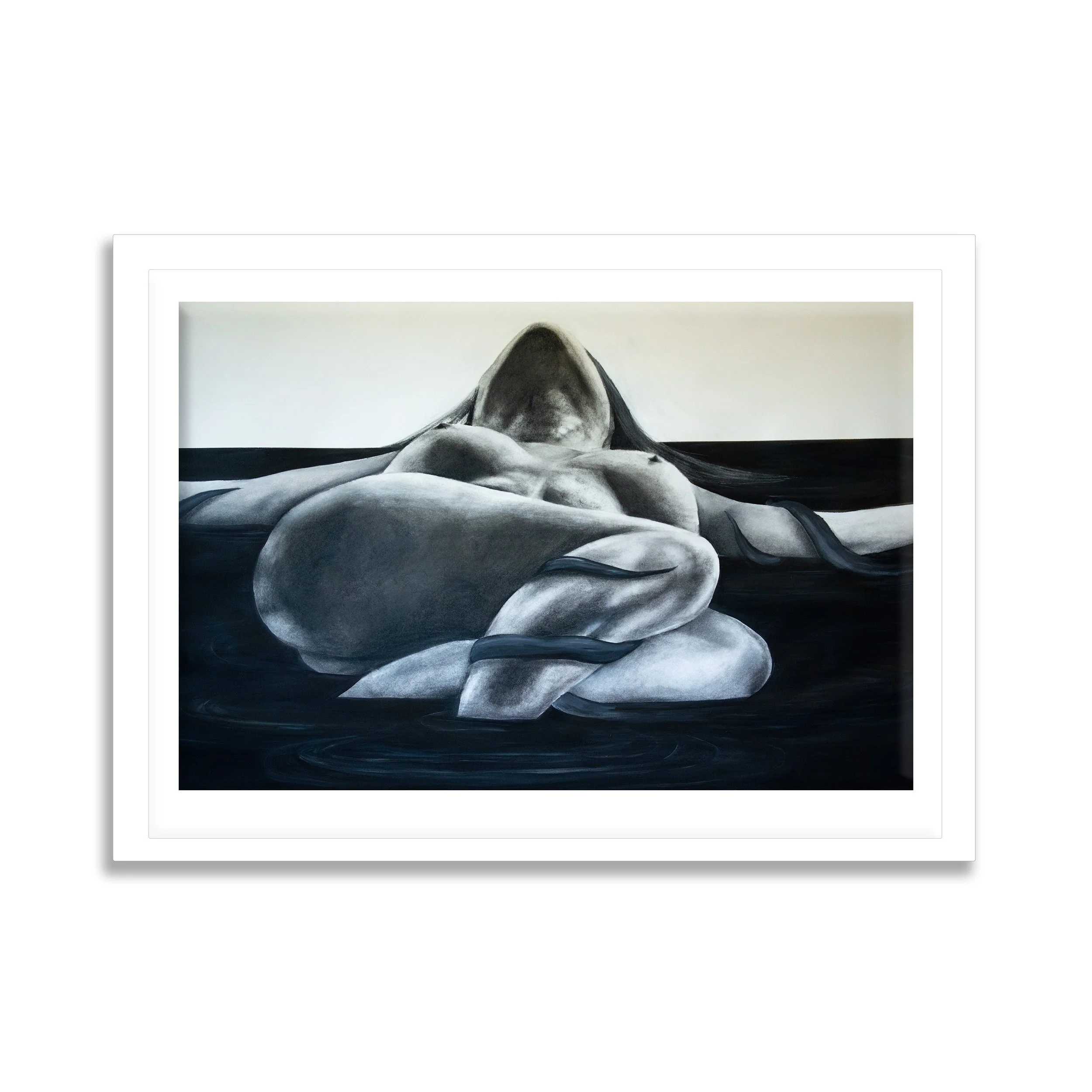 Frisby, Molly. Overcome, 2021. Charcoal and Acrylin on Paper..jpg