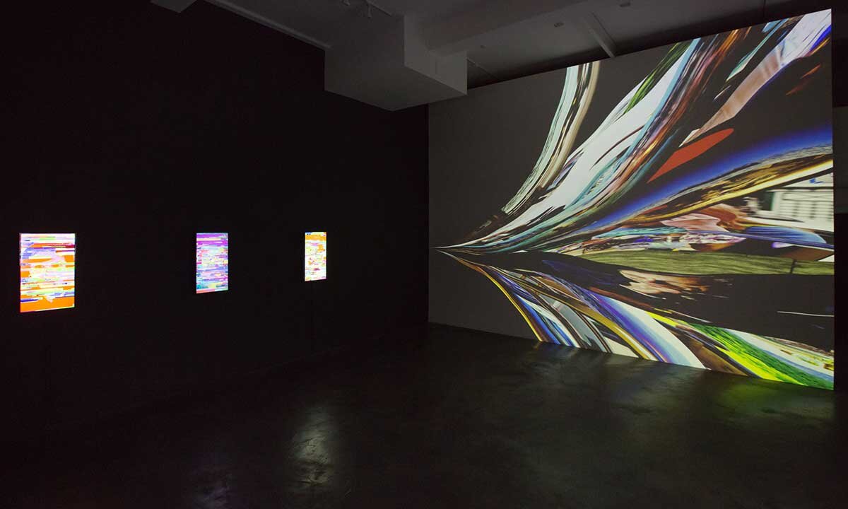  Casey Reas,  Linear Perspective , Installation at CJG, September 2015 