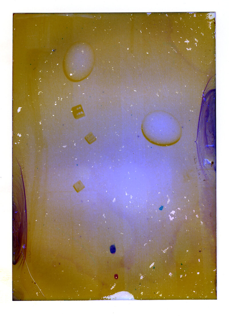  Soft Mirror (eggsanddiceyellow), 5x3.5” print on 13x10.5” matte, Unique chromogenic print mounted on white matte board 