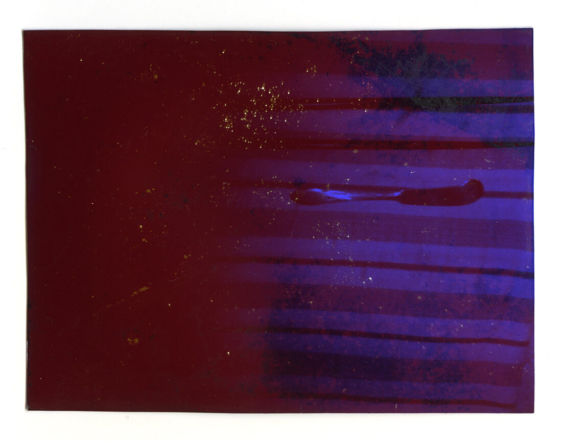  Soft Mirror (crimsonknife), 2 5/8 x 3 5/8” print on 7.5 x 9.5 matte, Unique chromogenic print mounted on white matte board 
