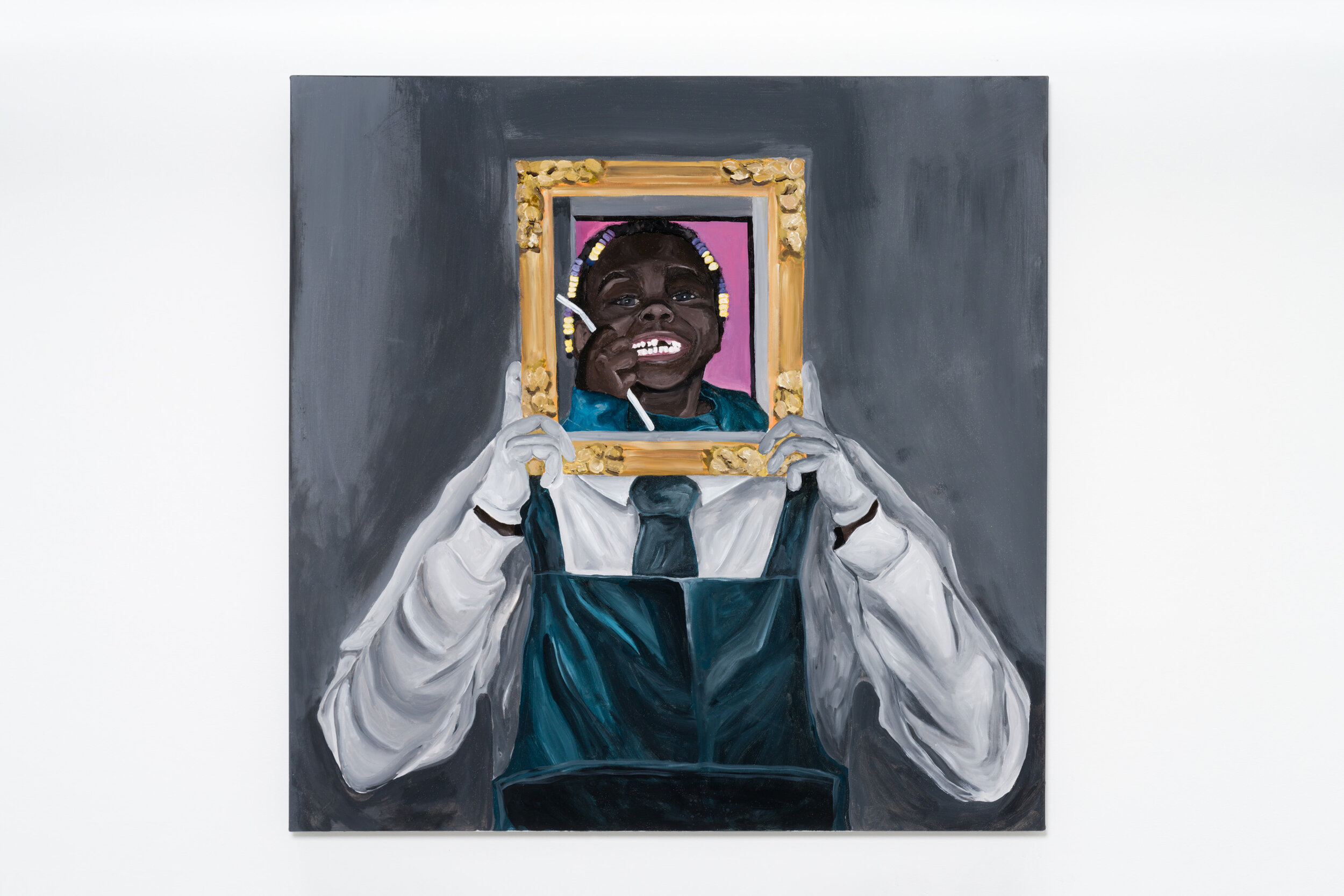  Glenn Hardy, Baby Teef, Acrylic on canvas, 48 x 48 inches, 2021 