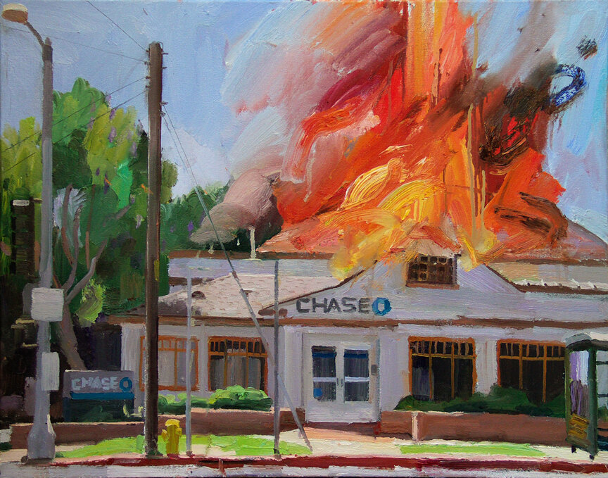  Alex Schaefer, Chase Los Feliz, 2011. Oil on canvas. 22 x 28 inches 