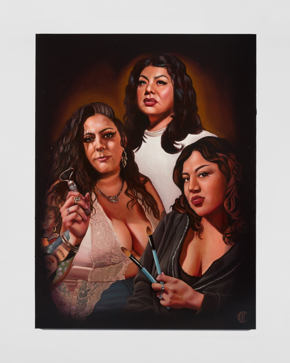   Danie Cansino    Tres Gracias (The three Graces)   Oil on wood  48 x 36 inches  2023  