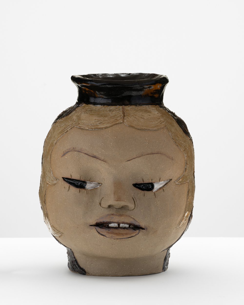  Sydnie Jimenez  Blondie Face Jug  Glazed stoneware 7.25 x 5.5 x 6.25 inches 2023 