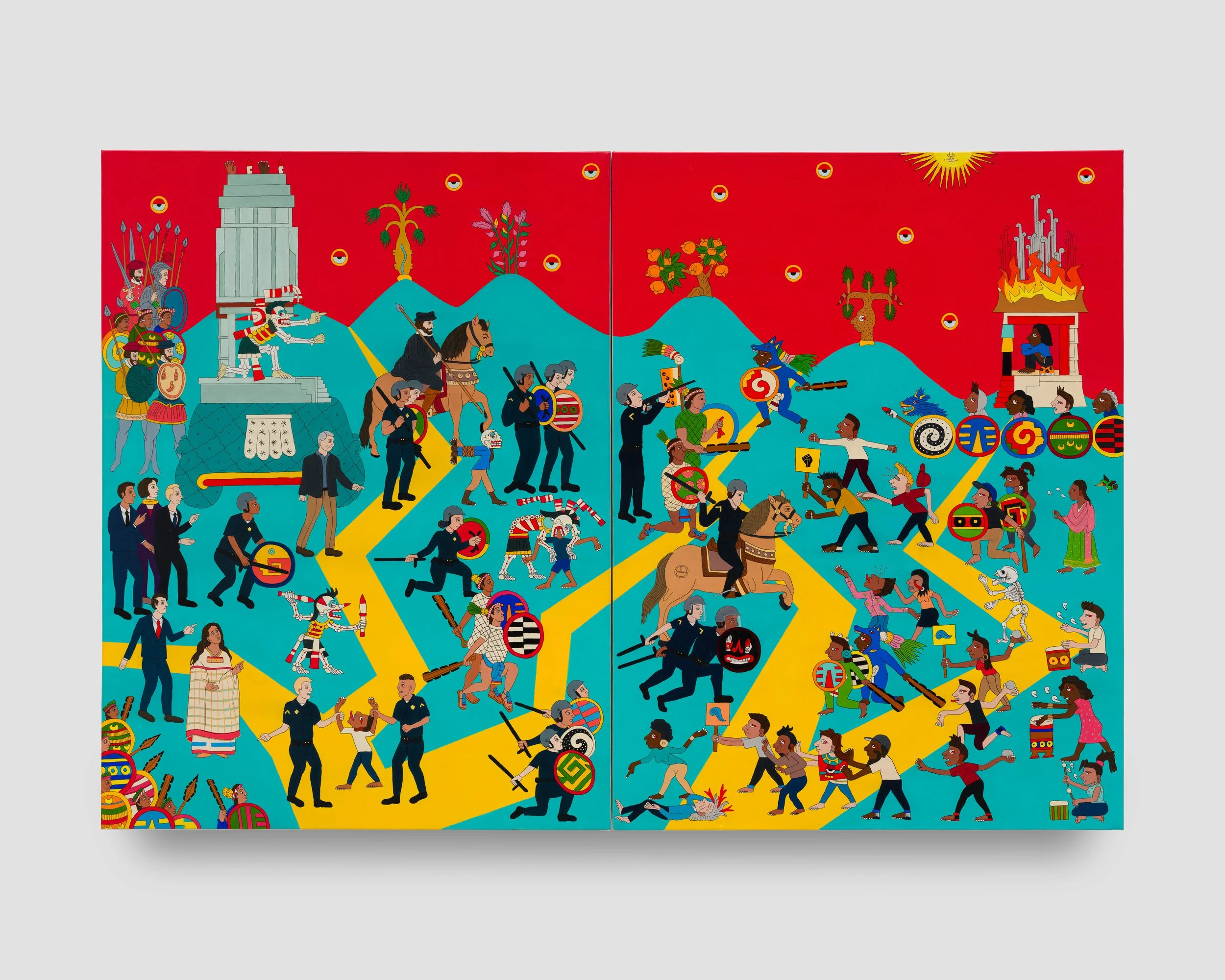  Battle for Alta California  
Acrylic on Canvas 
40 x 60 inches 
2020