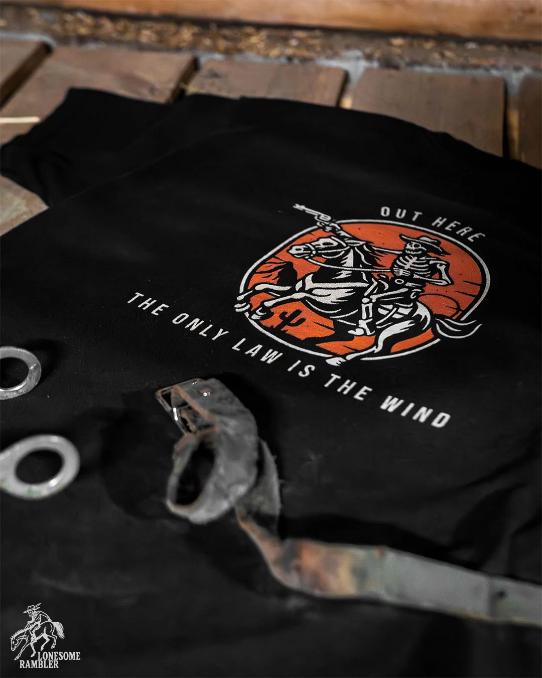 Out Here Logo Black T-Shirt Photo 5.jpg