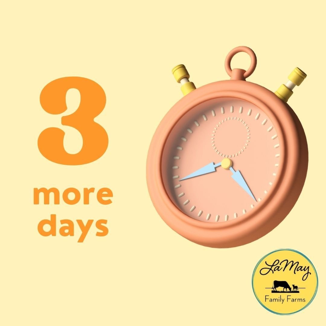 3 Days Left to Order!
Time&rsquo;s running out! ⏳ There are only 3 days left to place your bulk beef order and receive incredible bonuses like free shipping, a free freezer, and entry to win big prizes.

Don&rsquo;t wait!
#BulkBeefPromo #LastChance #