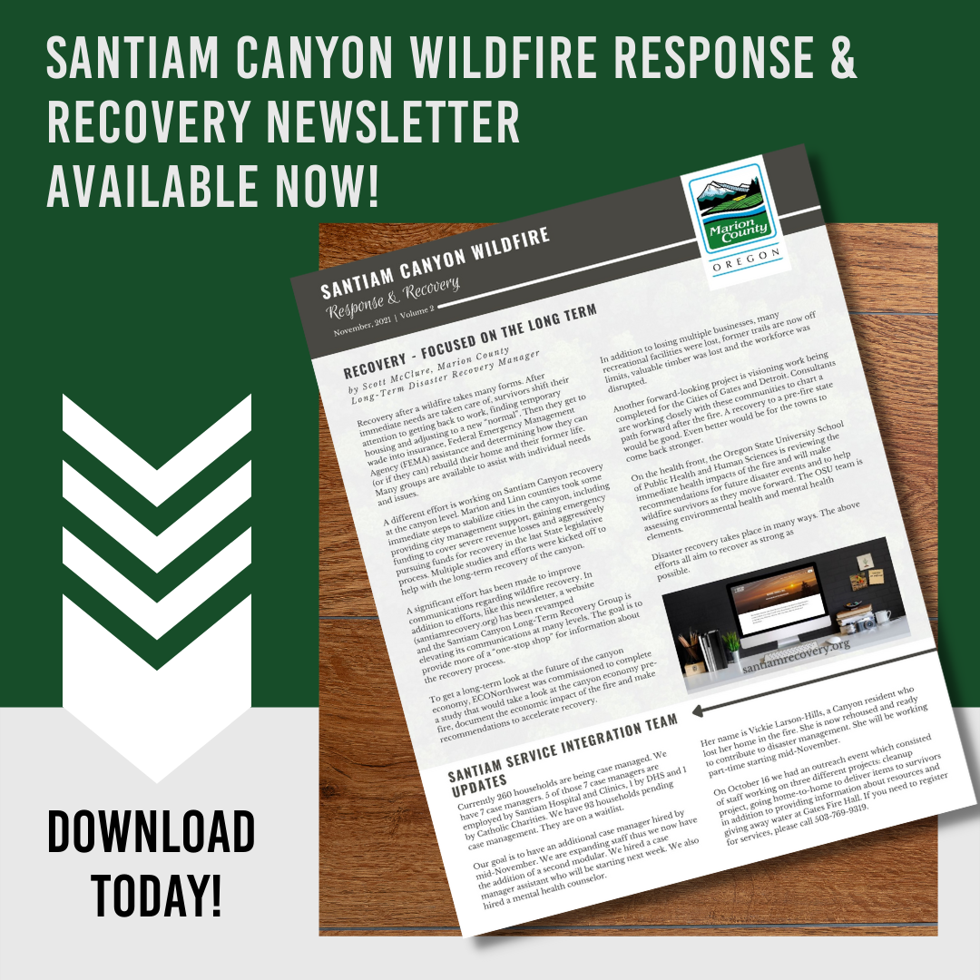 Santiam Canyon Wildfire Response & Recovery Newsletter