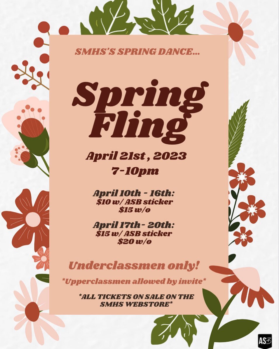 OUR VERY FIRST SPRING FLING IS COMING UP! MAKE SURE YOU BUY YOUR TICKETS SOON🤍