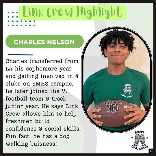 Meet Charles! He is a link crew leader, read his highlight to get to know him better! Don&rsquo;t forget to apply for link crew!!!