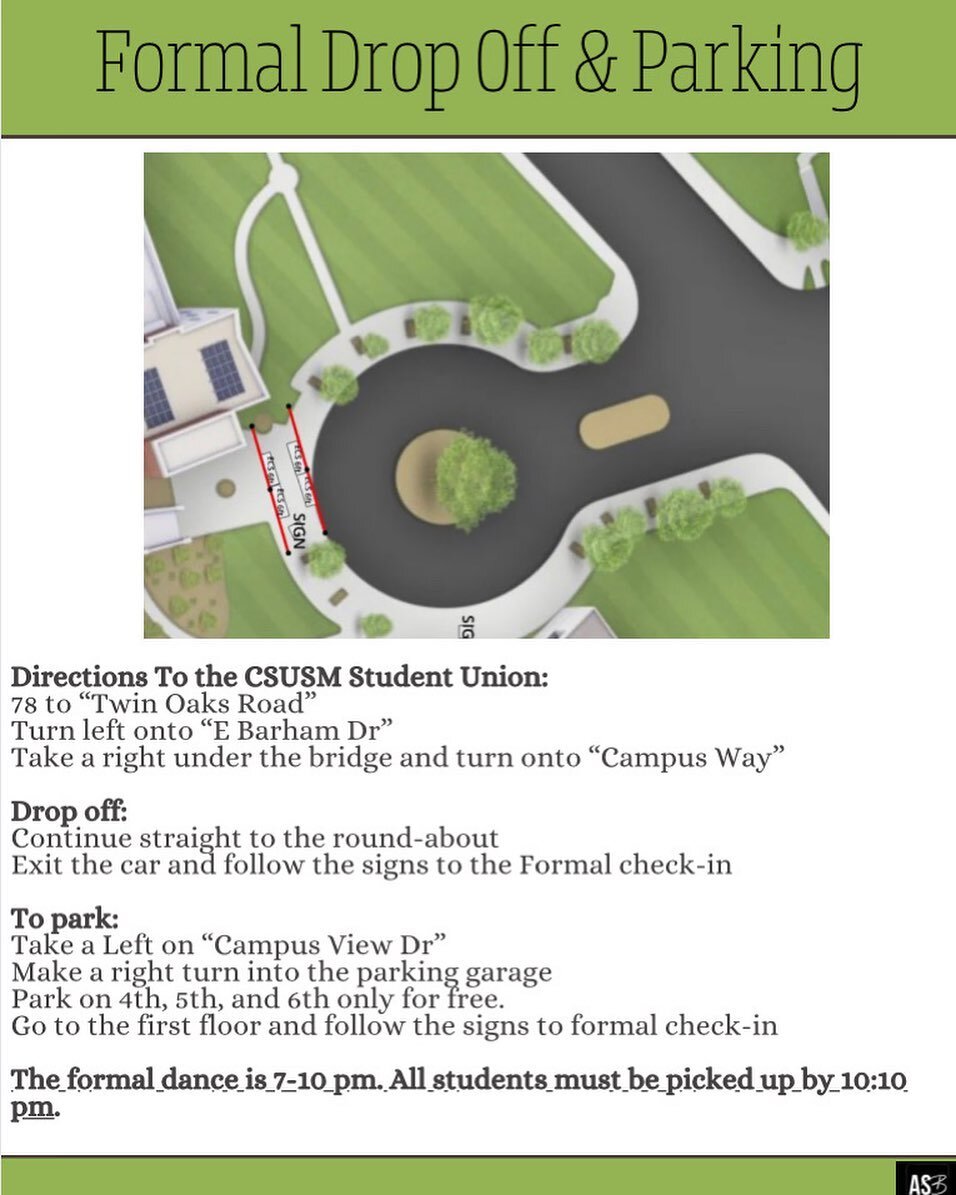 Here are directions to our 2024 winter formal! Be sure to park on the 4th, 5th, and 6th floor for free parking!! Last day to buy tickets!!