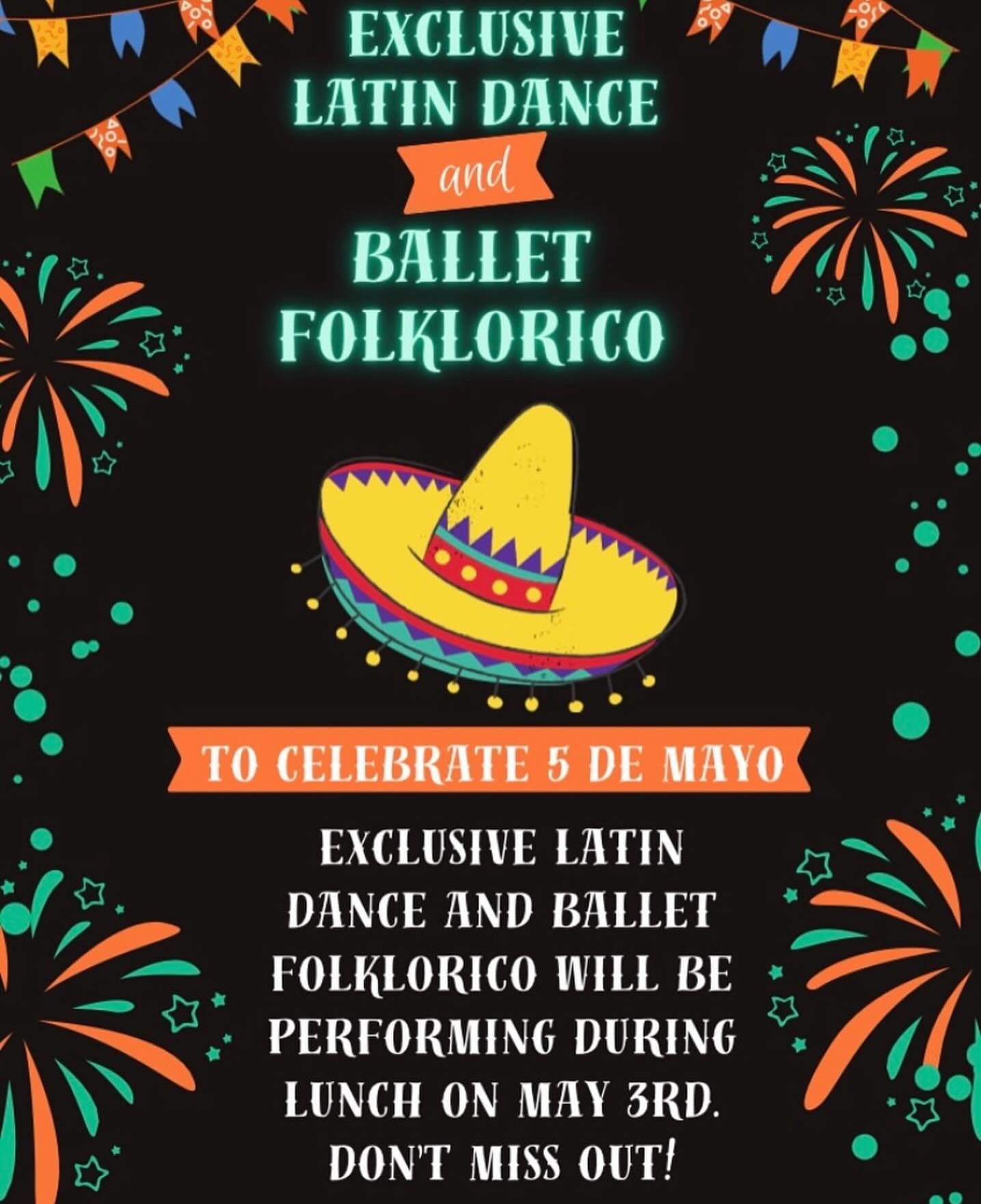 Performance is today at lunch! @smhs_folklorico 💙⚔️