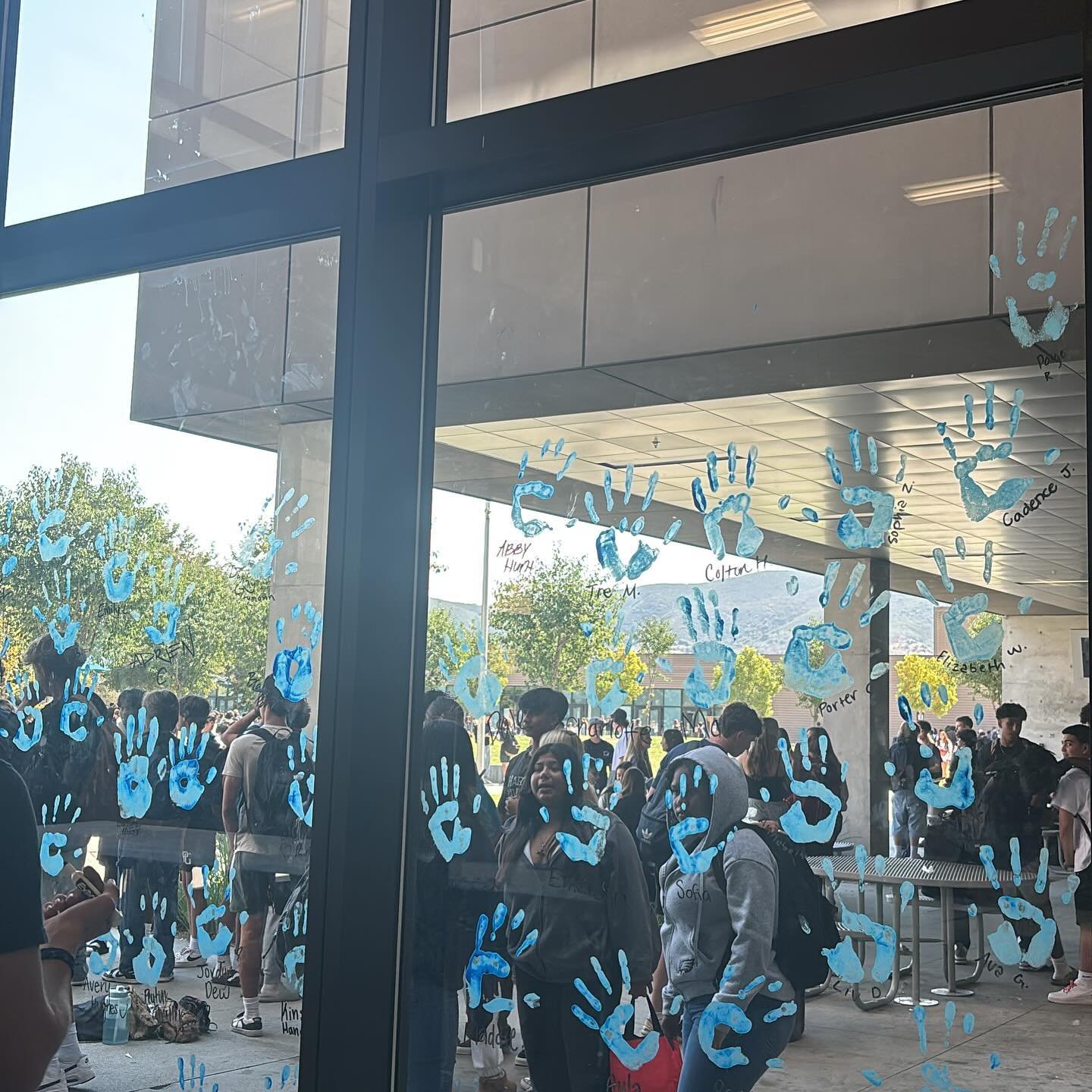 Day 1 of handprints was a success! If you missed the chance to do yours, come by at lunch on Thursday!
